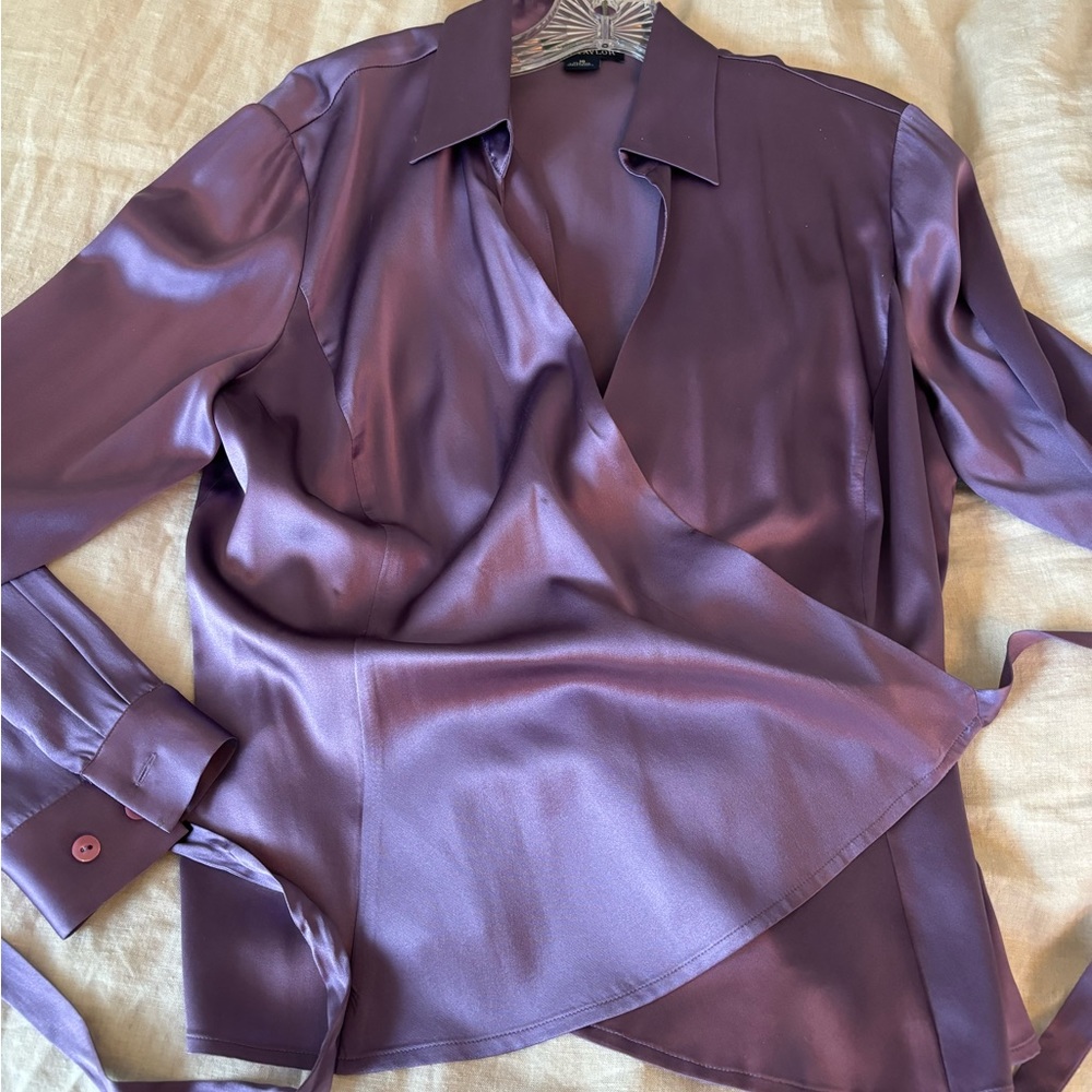 Ann Taylor Silk Wrap Blouse